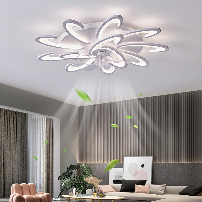 Nordic Creative Fan Ceiling Lamp with Remote Control Indoor Lighting for Living Room Ceiling Fan with Lights Remote Control Fans