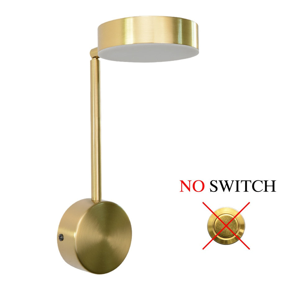 modern wall lights 9W With switch led wall lamps gold wall lamps livingroom indoor lighting Bedside For Bedroom wall sconce