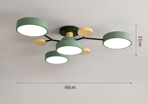 Modern Wooden LED Ceiling Chandeliers Home Decoration for Living Room Bedroom Kitchen Dining Room Lights Indoor Pendant Lamps