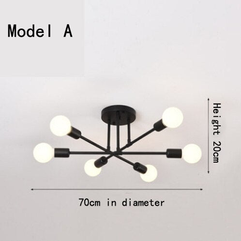 Close to ceiling light fixtures home Decor Warm And Romantic Lighting indoor Modern Living Room Lamp Black Golden Chandelier