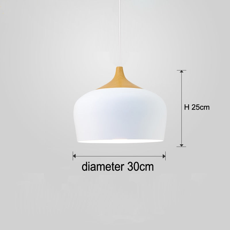Minimalist Pendant Lights E27 Aluminum Lampshade Decor Hanging Lamp Light Fixtures Dia 30cm