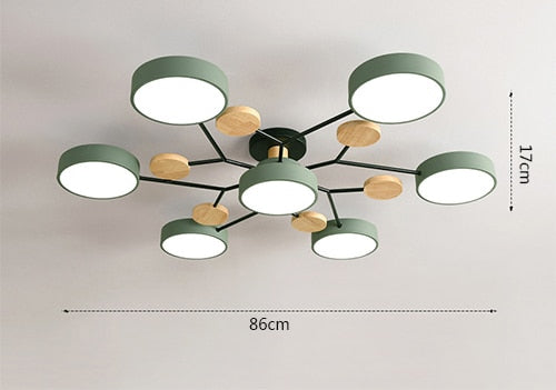 Modern Wooden LED Ceiling Chandeliers Home Decoration for Living Room Bedroom Kitchen Dining Room Lights Indoor Pendant Lamps