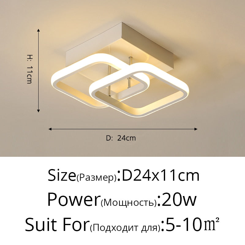 Modern Aisle LED Ceiling Lamp For Corridor stairs Entrance Attic Square indoor Lighting Minimalist Style Lights Kitchen Fixtures