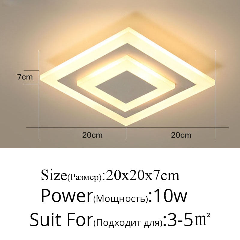Modern Aisle LED Ceiling Lamp For Corridor stairs Entrance Attic Square indoor Lighting Minimalist Style Lights Kitchen Fixtures
