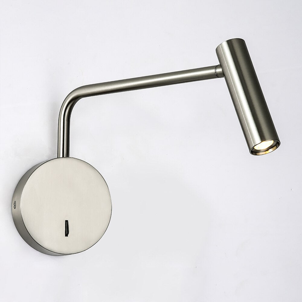 Zerouno EU plug wall lamps switch swing arm bedroom mounted home bedside headboard book light reading night lighting fixtures