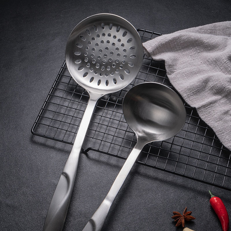 7Pcs/Set 304 Stainless Steel Cookware Kitchenware Utensils Set Colander Spatula Shovel Spoon Cooking Tools Kitchen Accessories