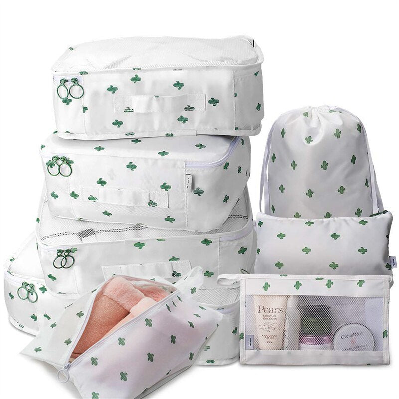 6/8 Pcs Set Travel Organizer Storage Bags Suitcase Packing Set Storage Cases Portable Luggage Organizer Clothes Shoe Tidy Pouch