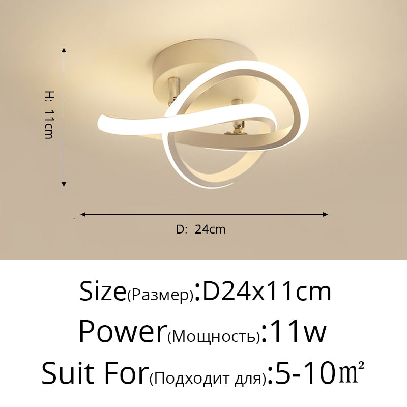 Modern Aisle LED Ceiling Lamp For Corridor stairs Entrance Attic Square indoor Lighting Minimalist Style Lights Kitchen Fixtures