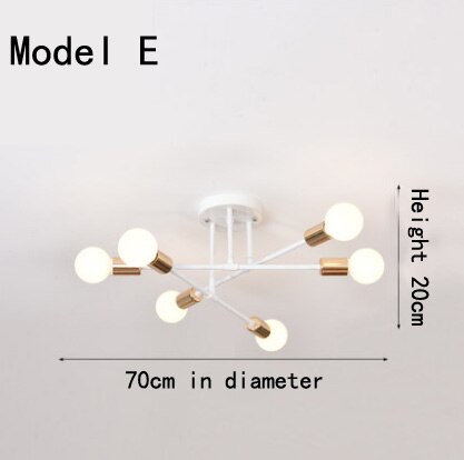 Close to ceiling light fixtures home Decor Warm And Romantic Lighting indoor Modern Living Room Lamp Black Golden Chandelier