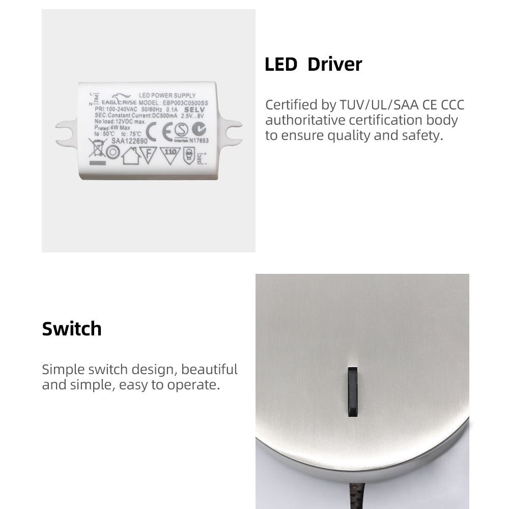 Zerouno EU plug wall lamps switch swing arm bedroom mounted home bedside headboard book light reading night lighting fixtures