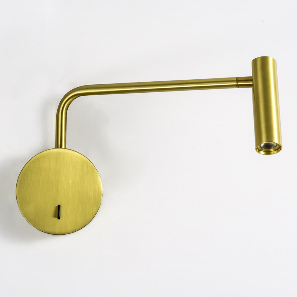 Zerouno EU plug wall lamps switch swing arm bedroom mounted home bedside headboard book light reading night lighting fixtures