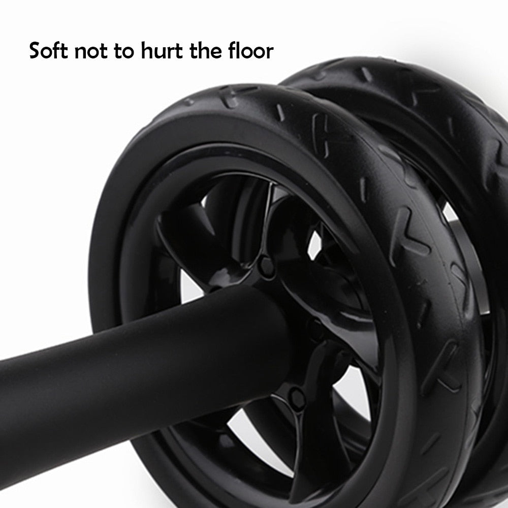 No Noise Abdominal Wheel Ab Roller With Mat For Gym Muscle Trainer Exercise Fitness Equipment