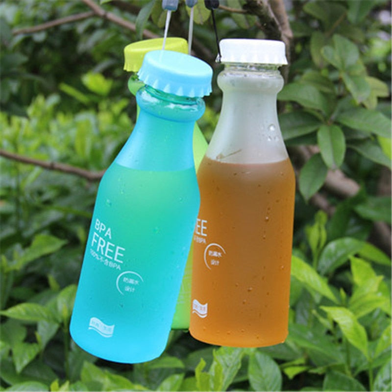 550ML Candy Color BPA Free Water Bottles Leak-proof Drinking Cup Kettle Outdoor Sports Water Bottle for Travel Running Camping
