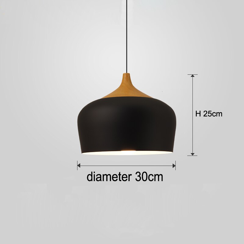 Minimalist Pendant Lights E27 Aluminum Lampshade Decor Hanging Lamp Light Fixtures Dia 30cm