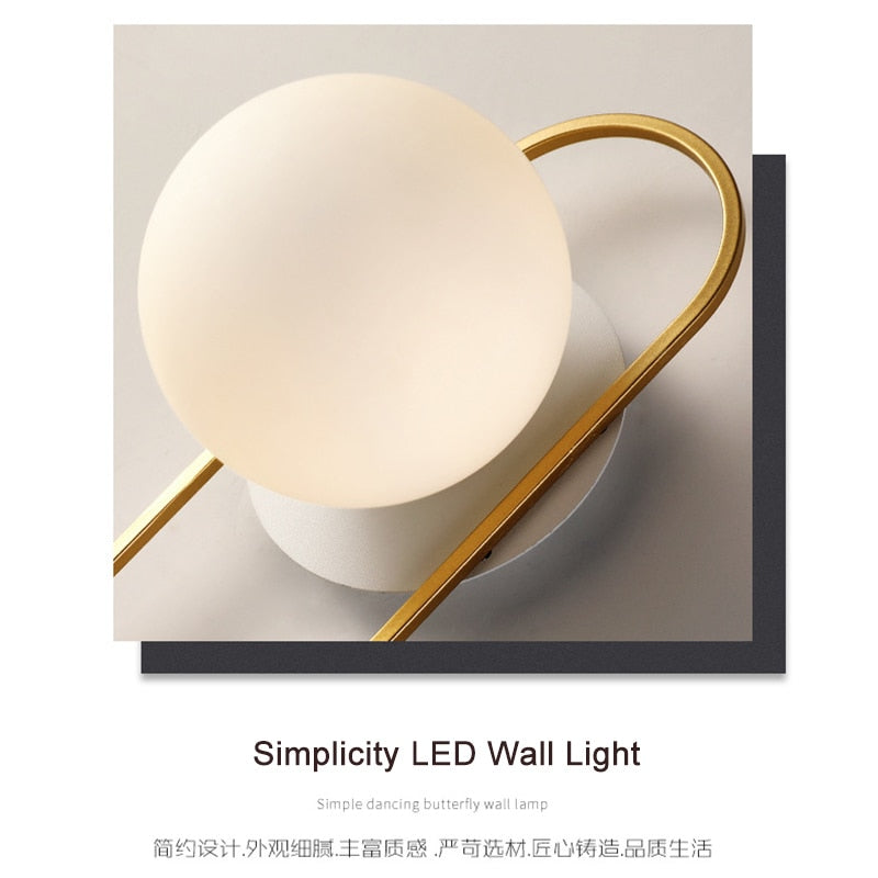 Nordic Glas Ball FÜHRTE Wand Licht für Wohnzimmer Interior Schlafzimmer LED Wand Leuchte mit 7w G9 Birne wand Leuchte für Home
