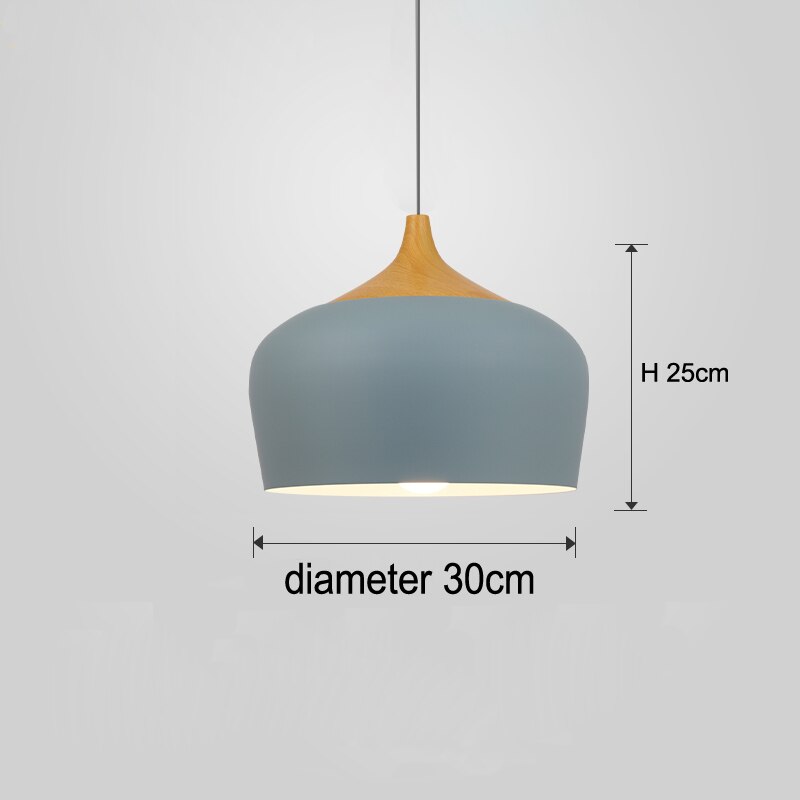 Minimalist Pendant Lights E27 Aluminum Lampshade Decor Hanging Lamp Light Fixtures Dia 30cm