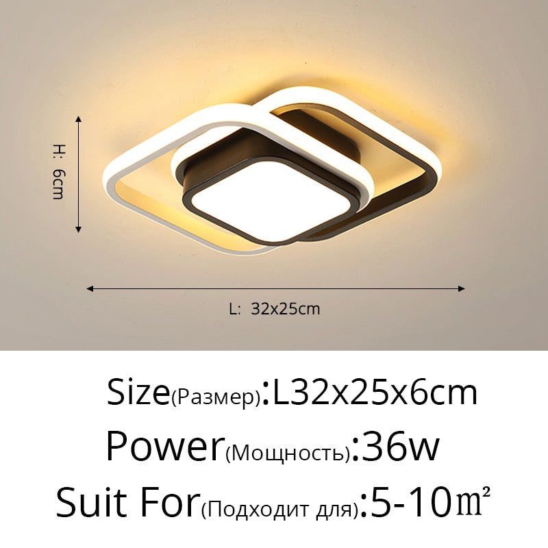 Modern Aisle LED Ceiling Lamp For Corridor stairs Entrance Attic Square indoor Lighting Minimalist Style Lights Kitchen Fixtures