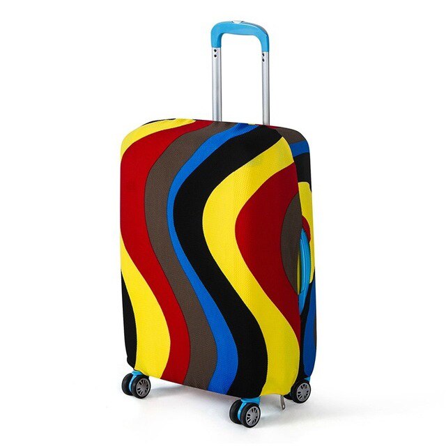 Fashion Suitcase Cover High Elastic Stripe Love Heart Shaped Luggage Case Dust Cover For18-32Inch Suitcase Essential Accessories