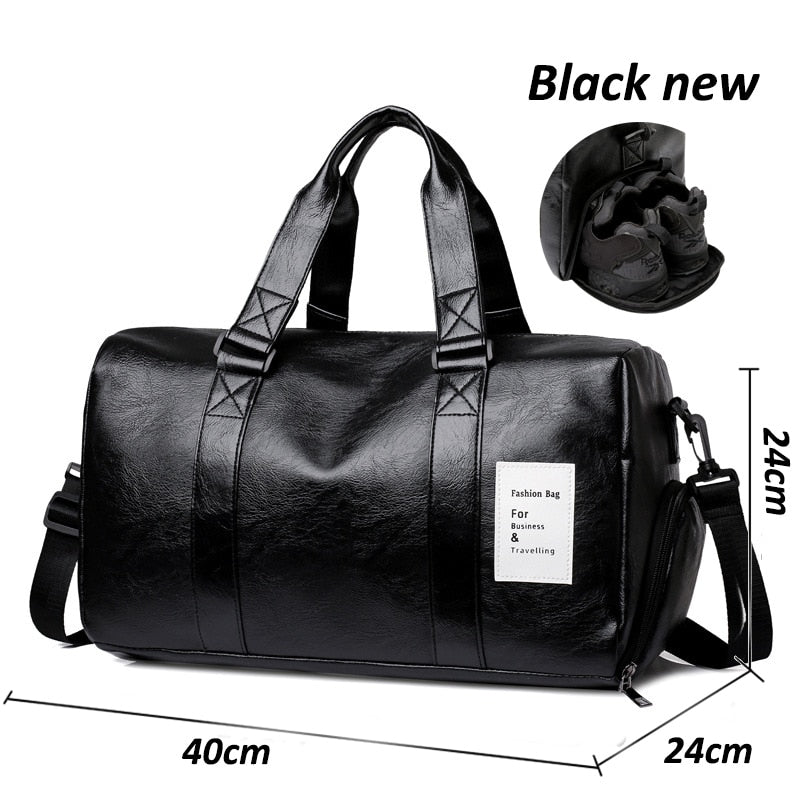 Travel Bag Carry on Luggage Duffel Bags Large PU Leather Tote Belt Weekend Crossbody Bag Overnight Solid sac de voyage XA88WC
