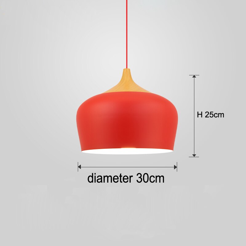 Minimalist Pendant Lights E27 Aluminum Lampshade Decor Hanging Lamp Light Fixtures Dia 30cm