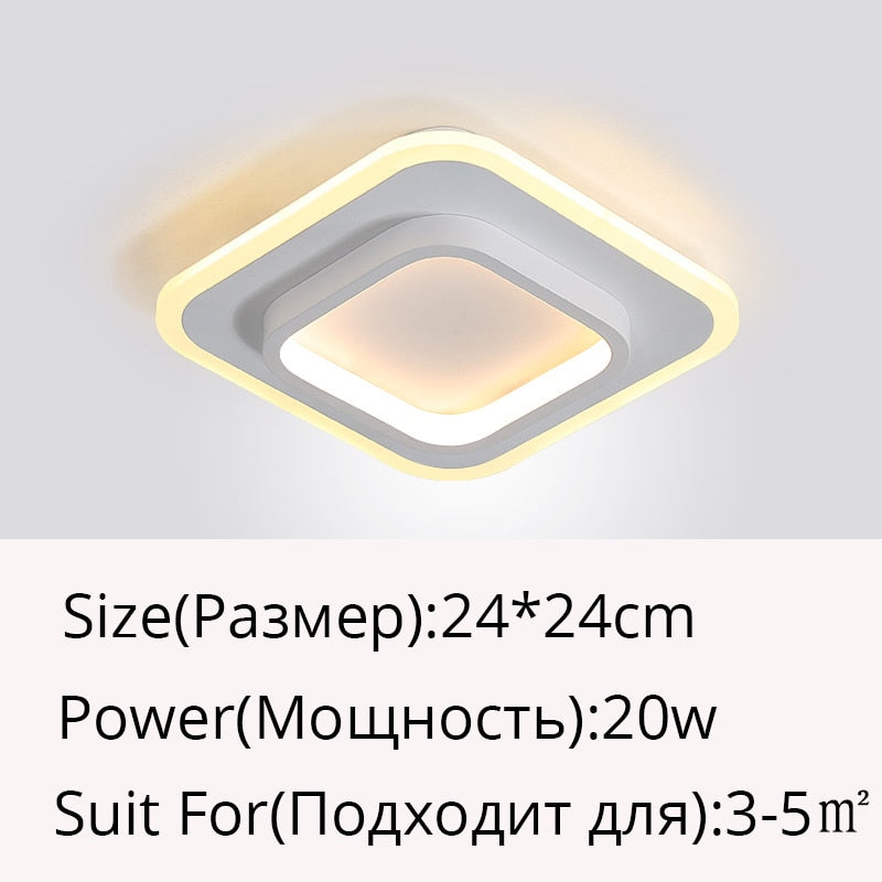 Modern Aisle LED Ceiling Lamp For Corridor stairs Entrance Attic Square indoor Lighting Minimalist Style Lights Kitchen Fixtures