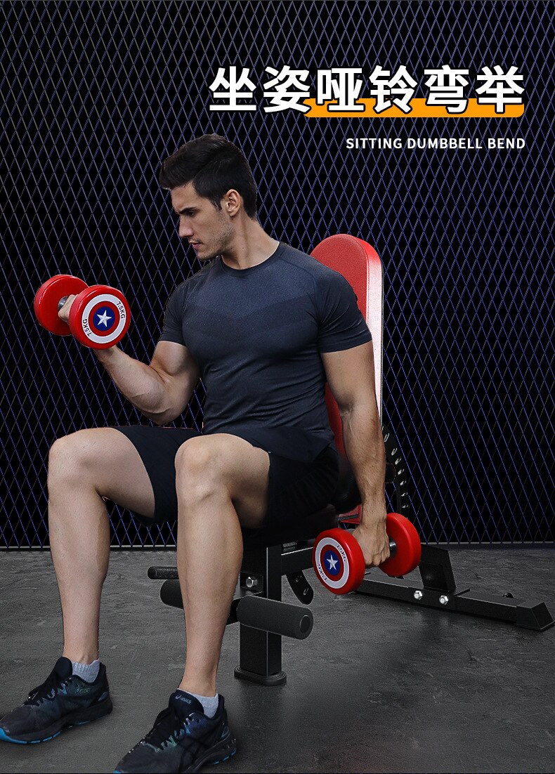 Gym Commercial Professional Men's Fitness Equipment Weight-Bearing Capacity Of Weight-Bearing Board Fitness Chair Dumbbell Bench