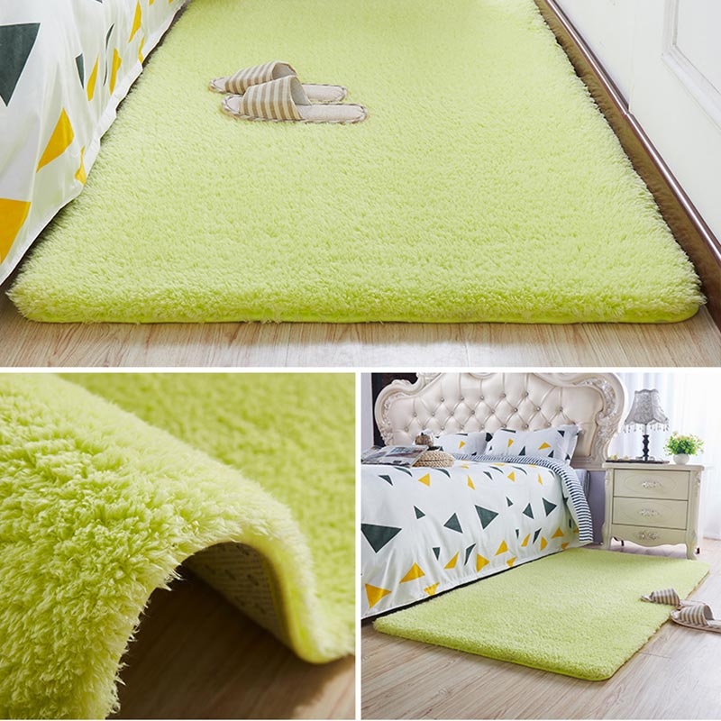 Nordic Fluffy Carpet For Bedroom Living Room Large Size Plush Anti-slip Soft Door Mat White pink Red Children's Rugs For Room