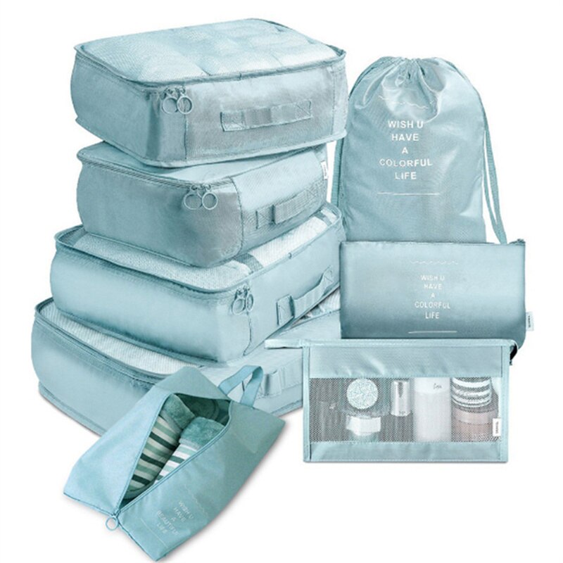 6/8 Pcs Set Travel Organizer Storage Bags Suitcase Packing Set Storage Cases Portable Luggage Organizer Clothes Shoe Tidy Pouch