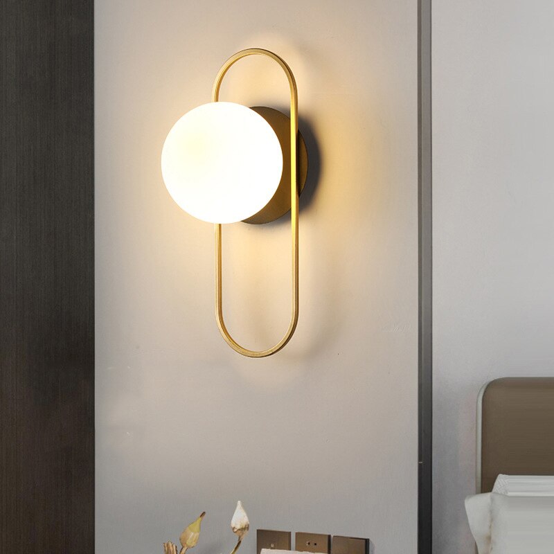 Nordic Glas Ball FÜHRTE Wand Licht für Wohnzimmer Interior Schlafzimmer LED Wand Leuchte mit 7w G9 Birne wand Leuchte für Home