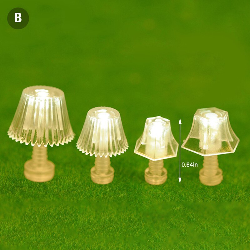 1:25 Mini Lighting Table Lamp Dollhouse Miniatures Accessories Doll House Bedroom Floor Lamp For Kid Children