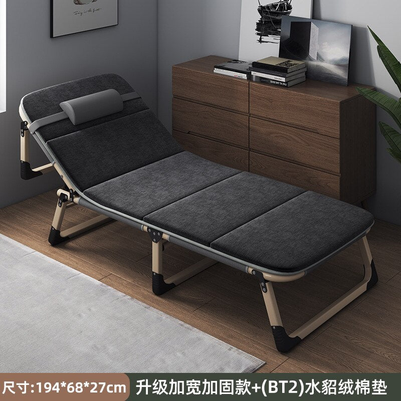 Folding bed single bed siesta siesta bed escort portable multifunctional marching bed office lounge chair