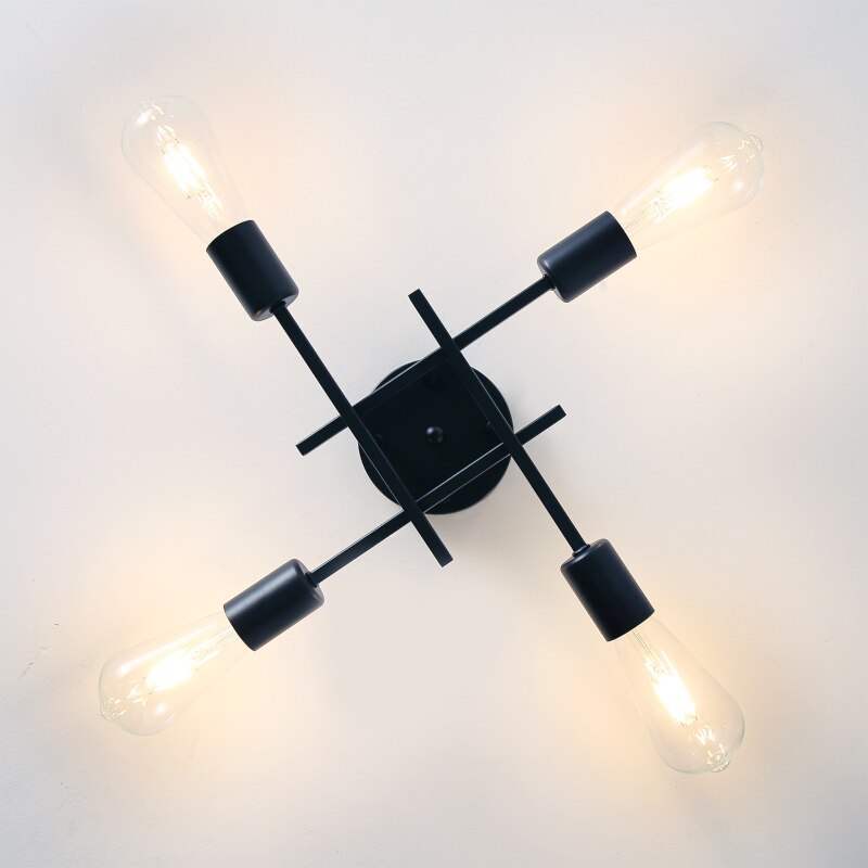 Close to ceiling light fixtures home Decor Warm And Romantic Lighting indoor Modern Living Room Lamp Black Golden Chandelier