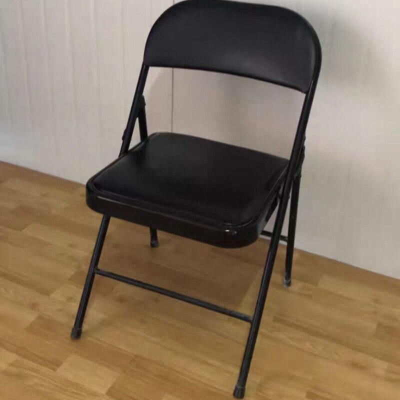 Classic Thickened Electroplated Folding Chair Comfortable Dining Chair Office Chair Accent Chairs for Living Room Furniture Ins