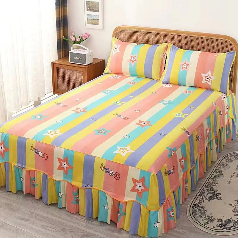 3 Pcs Bedding Smooth Quilted Bedspread on The Bed Light Luxury Home Linen Bed Sheet Set with Pillowcases for Queen King Size Bed