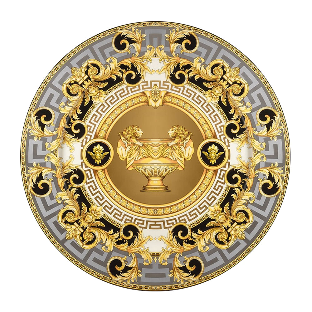 Gold Round Carpets Living Bedroom Area Rug Room Bedside Chair Mat European Style Home Decoration Carpet Tatami Mat Alfombras
