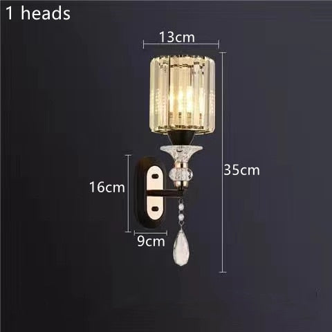 Nordic light luxury living room led crystal chandelier modern minimalist luxury dining room bedroom gold and black ceiling lamps