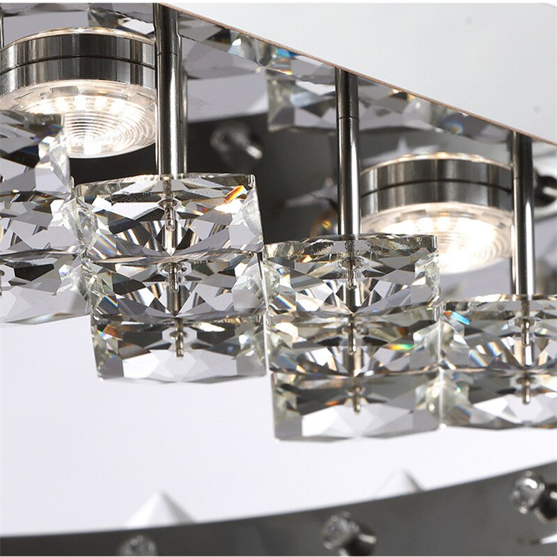 Modern Luxury Crystal Ceiling Lamp Lights Stainles Steel Chrome Dimming For Living Dining Room Bedroom Lustre Luminaire Lighting