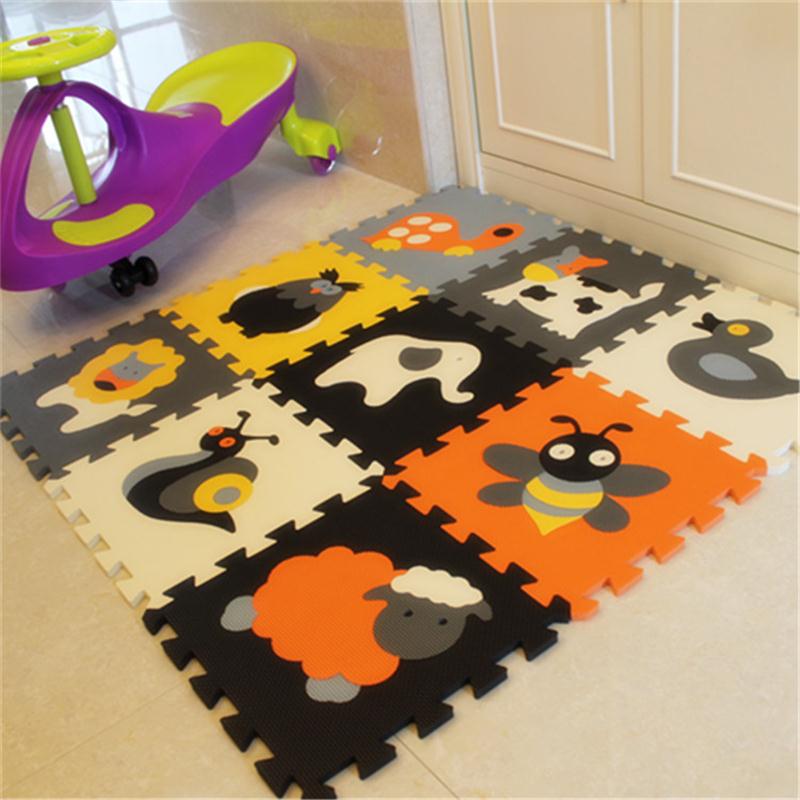 Children's soft developing crawling rugs,baby play puzzle number/letter/cartoon eva foam mat,pad floor for baby games 30*30*1cm