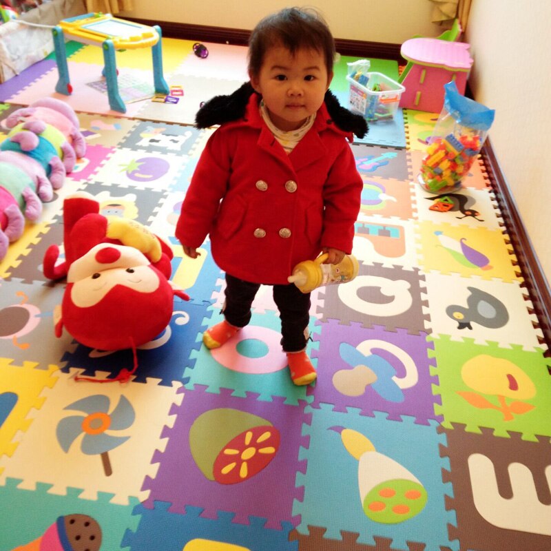 Children's soft developing crawling rugs,baby play puzzle number/letter/cartoon eva foam mat,pad floor for baby games 30*30*1cm
