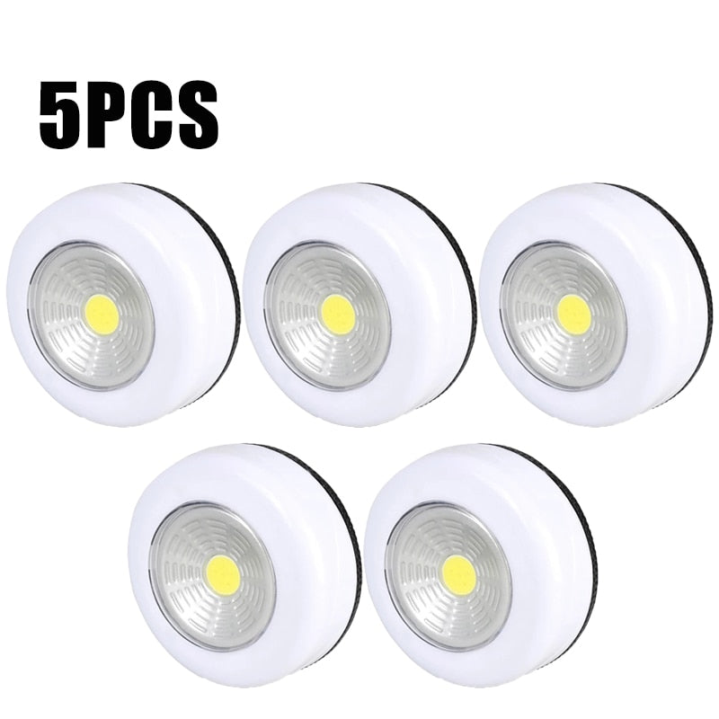 5PCS COB LED Touch Light Under Cabinet Led Wireless Wall Lamp Wardrobe Cupboard Drawer Closet for Bedroom Kitchen Night Light