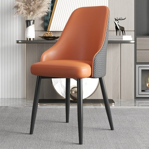 Designer Accent Living Room Chair Modern Leather Soft Sofa Chair Irregular Backrest Modern Cadeiras Living Room Furniture