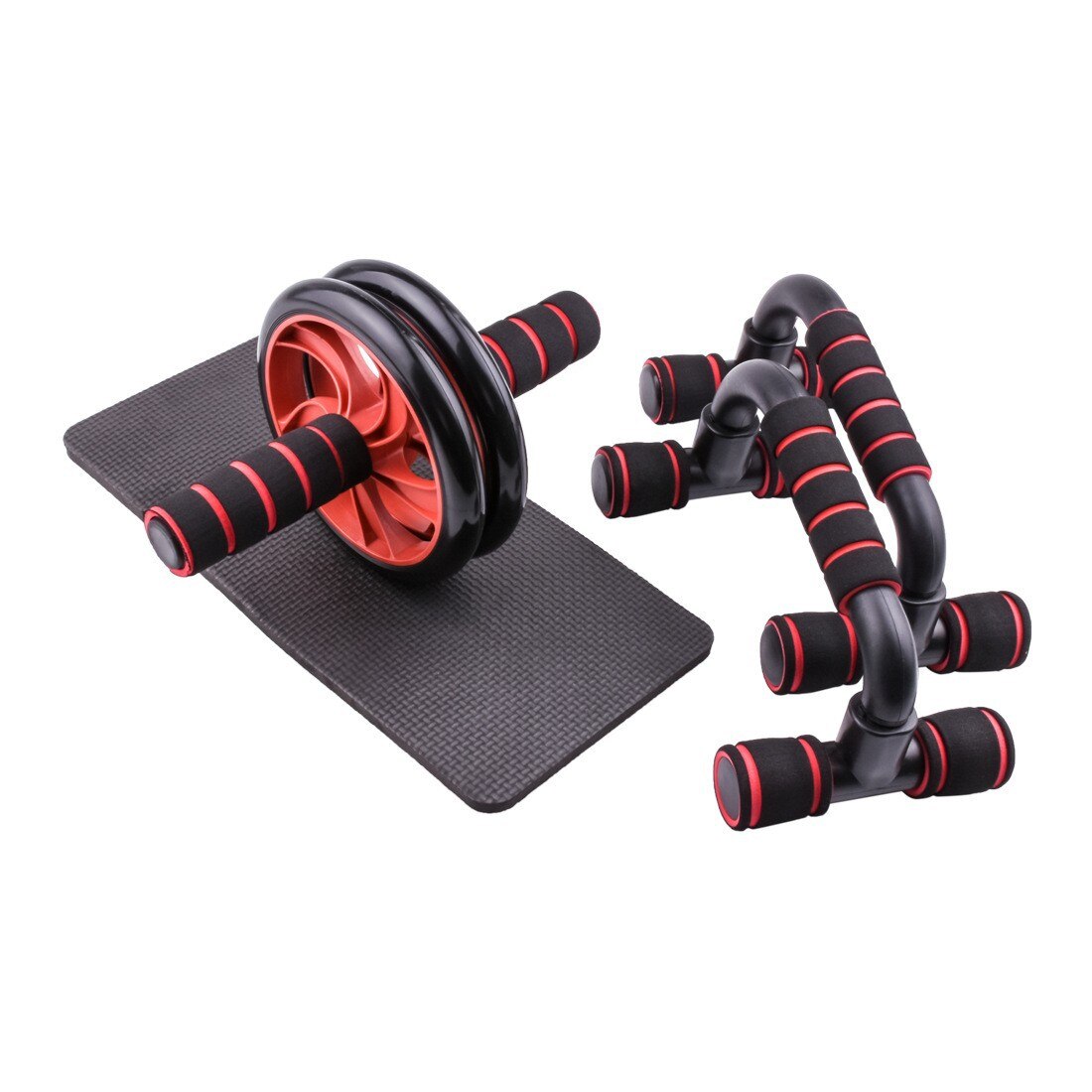 Resistance Bands Push Up Stand Bar Abdominal Wheel AB Roller Jump Rope Grip Strength Exercise Home Gym Fitness Muscle Trainer