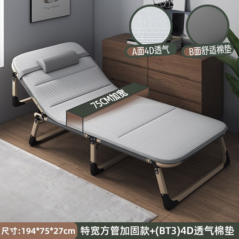 Folding bed single bed siesta siesta bed escort portable multifunctional marching bed office lounge chair