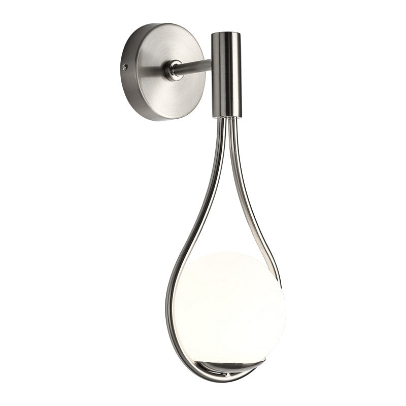 Modern Glass Ball Wall Sconce Light Fixture Bedroom Bedside Home Decoration Living Room Gold Lighting Lamp Indoor Free Shipping