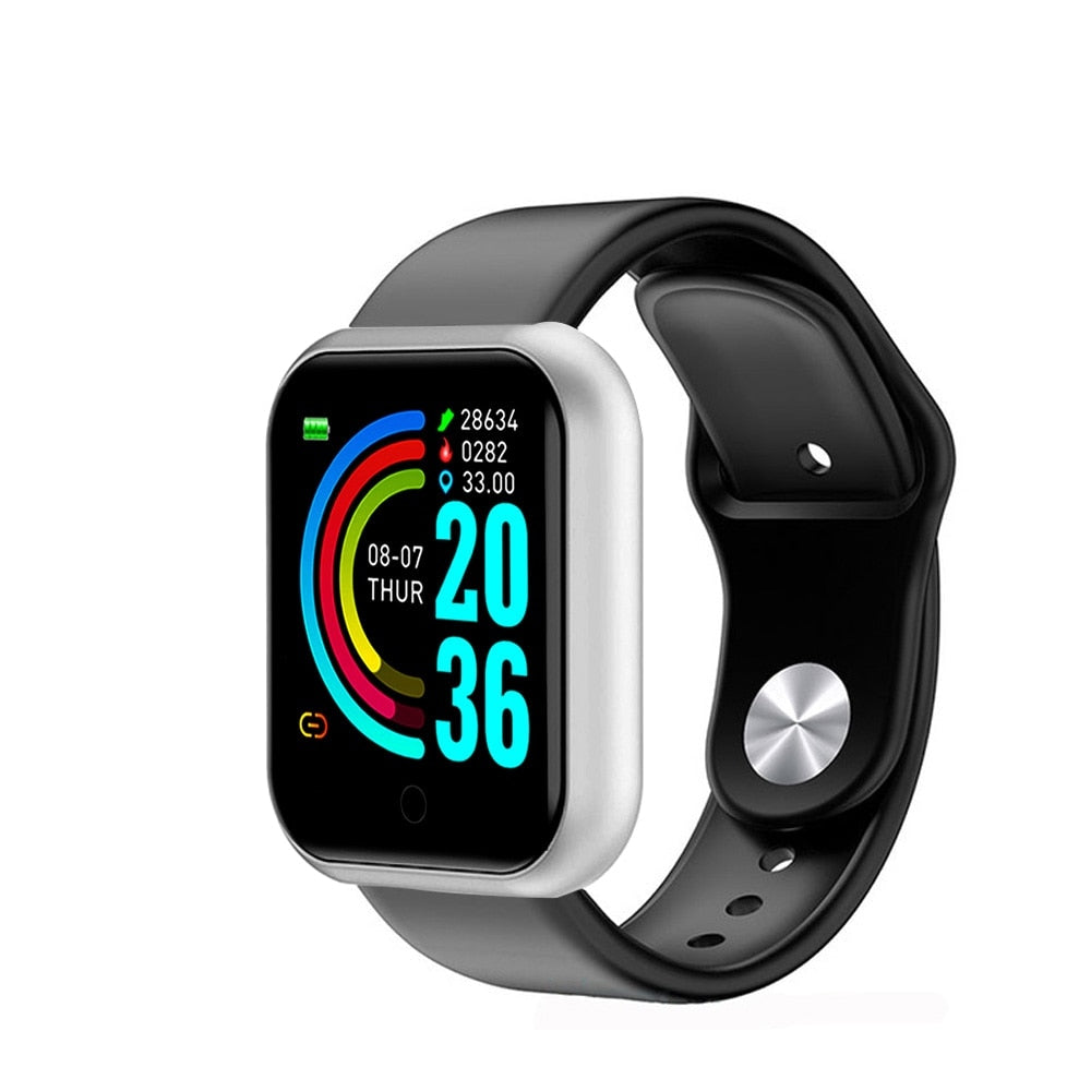 D20 Color Touch Screen Waterproof Bluetooth Smart Fitness Bracelet Y68 Health Blood Pressure Heart Rate Sleep Sports Band Watch