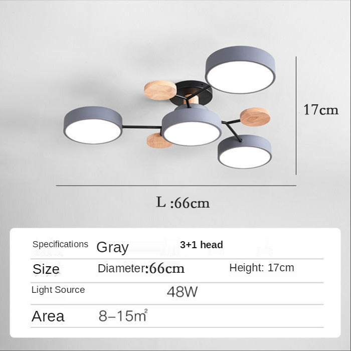 Modern Wooden LED Ceiling Chandeliers Home Decoration for Living Room Bedroom Kitchen Dining Room Lights Indoor Pendant Lamps