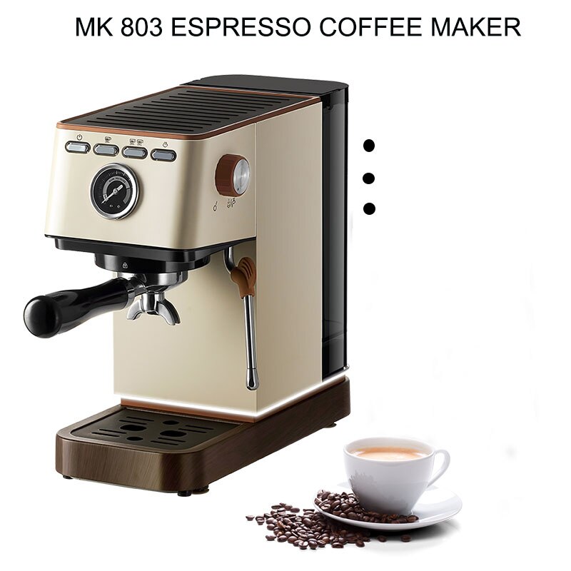 Home Small 20 bar espresso coffee machine Semi-automatic home office coffee machine with frother milk