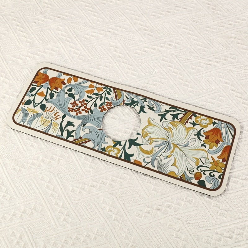 Classic Sink Faucet Drain Pad Table Mat Toilet Diatom Mud Absorbent Pad Non-slip Anti-mildew Mat for Kitchen Countertop Dining