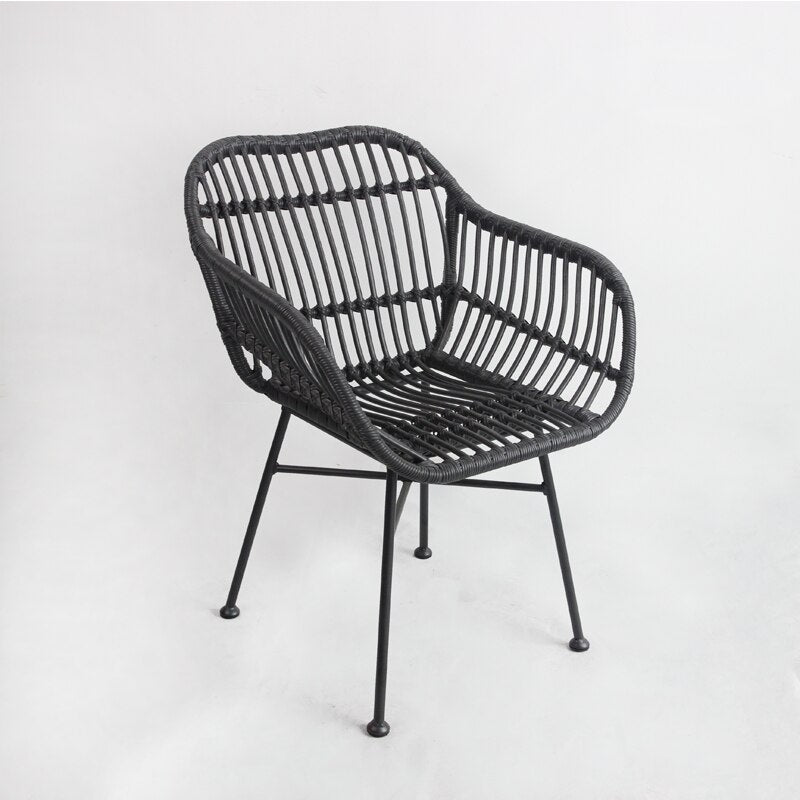 Rattan Dining Chairs Lounge Kitchen Furniture Armchair Rattan Accent Living Room Chair Modern Minimalist Cadeiras Furniture