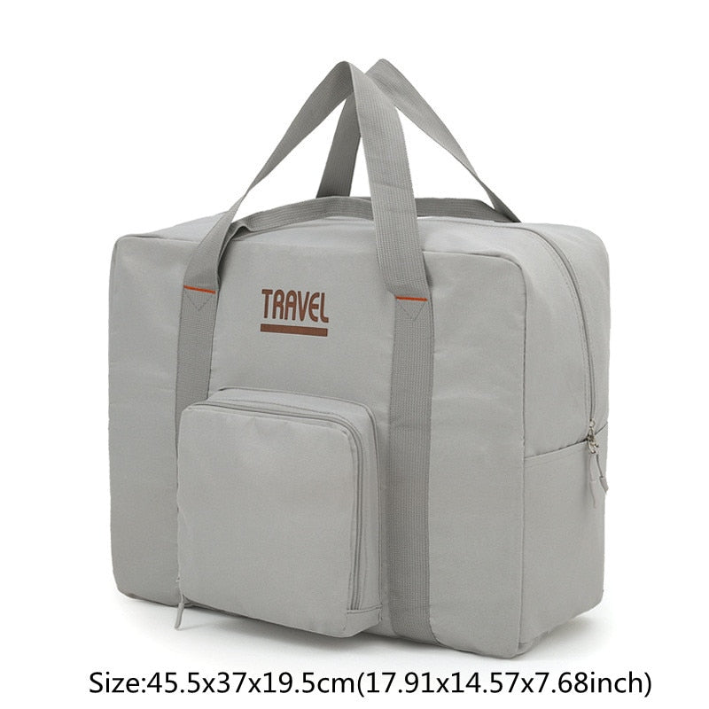 Fashion Folding Travel Bag Women Oxford Travel Weekend Overnight Bags Large Capacity Hand Luggage Tote Duffel Accessor Supplies